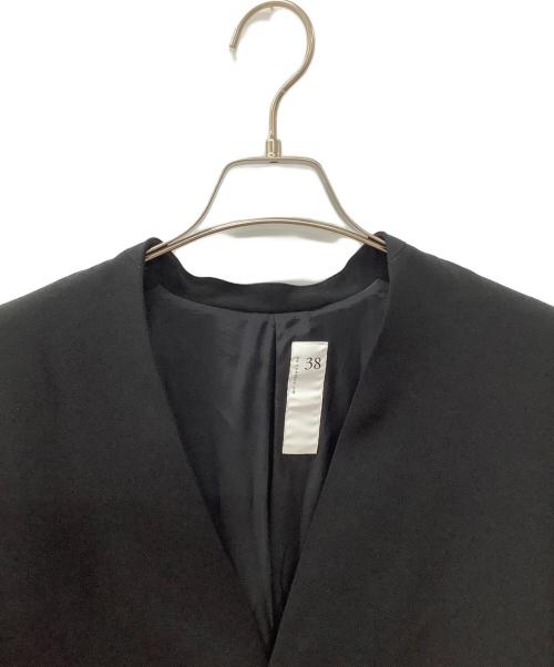 NO CONTROL AIR（ノーコントロールエアー）NO CONTROL AIR (ノーコントロールエアー) ライトクレープダブルクロスノーカラージャケット ブラック サイズ:38の古着・服飾アイテム