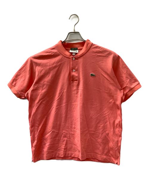 LACOSTE（ラコステ）LACOSTE (ラコステ) ヘンリーネック 半袖Tシャツ カットソー ピンク サイズ:US Lの古着・服飾アイテム