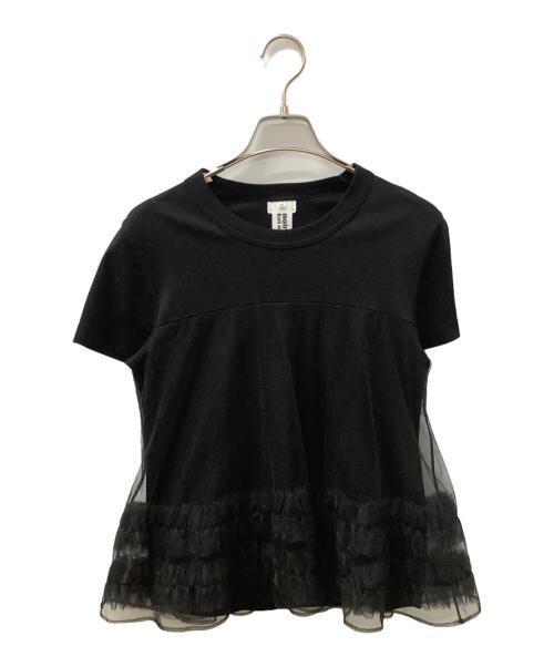 noir kei ninomiya（ノワール ケイ ニノミヤ）noir kei ninomiya (ノワール ケイ ニノミヤ) チュールドッキング ブラック サイズ:XSの古着・服飾アイテム