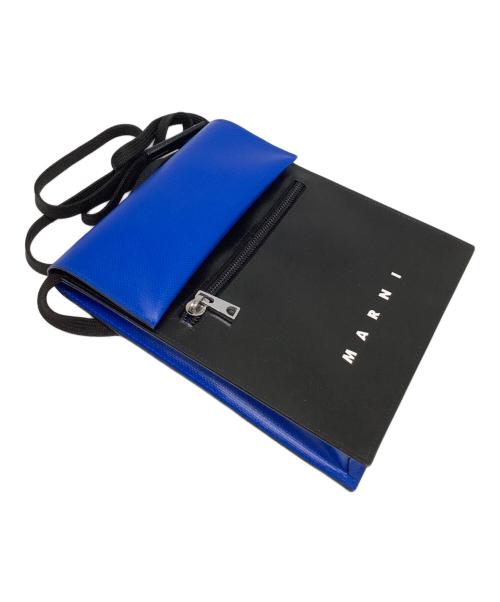 MARNI（マルニ）MARNI (マルニ) TRIBECAショルダーバッグ　（トライベッカショルダーバッグ） ブルー×ブラックの古着・服飾アイテム