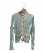 CHANELシャネル）の古着「アンサンブルニットカーディガン」｜スカイブルー