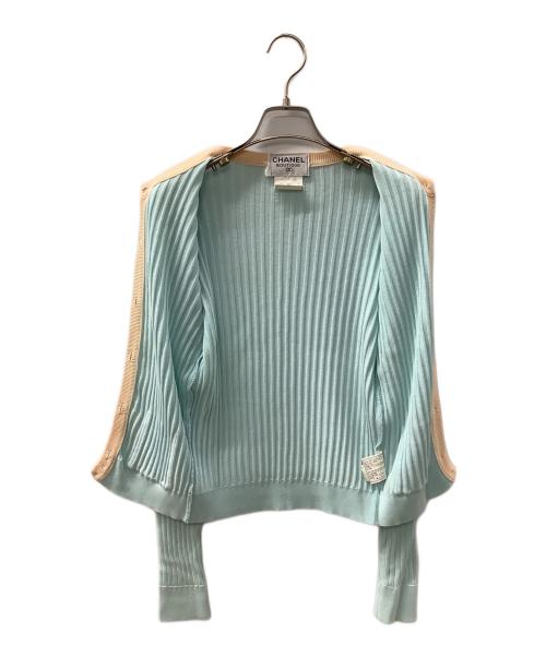 CHANEL（シャネル）CHANEL (シャネル) アンサンブルニットカーディガン スカイブルー サイズ:40の古着・服飾アイテム