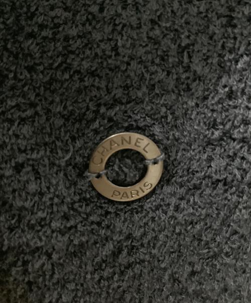 CHANEL（シャネル）CHANEL (シャネル) パイル地カーディガン ネイビー サイズ:42の古着・服飾アイテム