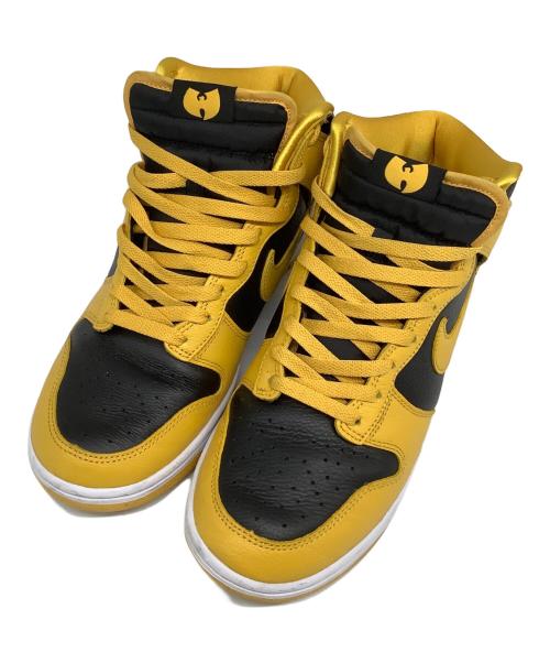 NIKE（ナイキ）NIKE (ナイキ) wu-tang clan (ウータンクラン) Dunk High Retro（ダンクハイレトロ） イエロー×ブラック サイズ:US8.5の古着・服飾アイテム