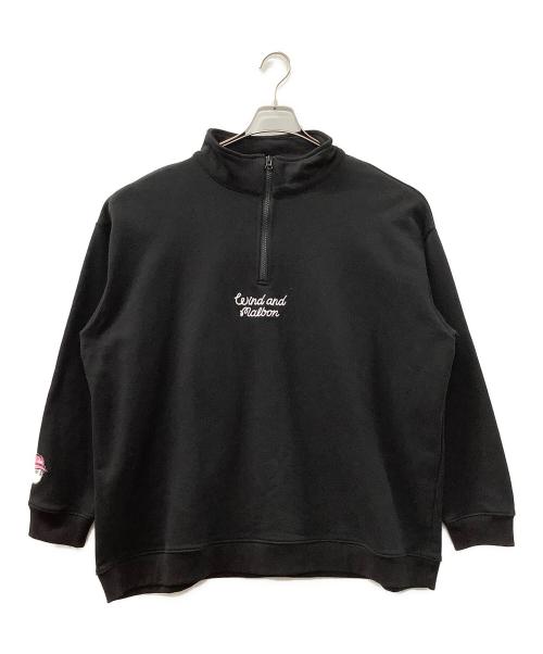 WIND AND SEA（ウィンダンシー）WIND AND SEA (ウィンダンシー) ハーフジップスウェット ブラック サイズ:Lの古着・服飾アイテム