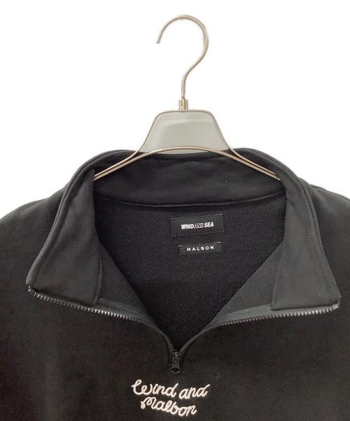 WIND AND SEA（ウィンダンシー）WIND AND SEA (ウィンダンシー) ハーフジップスウェット ブラック サイズ:Lの古着・服飾アイテム