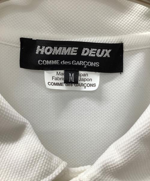 COMME des GARCONS HOMME DEUX（コムデギャルソン オム ドゥ）COMME des GARCONS HOMME DEUX (コムデギャルソン オム ドゥ) ポロシャツ ホワイト サイズ:Mの古着・服飾アイテム