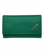 PRADAプラダ）の古着「サフィアーノトライアングル」｜グリーン