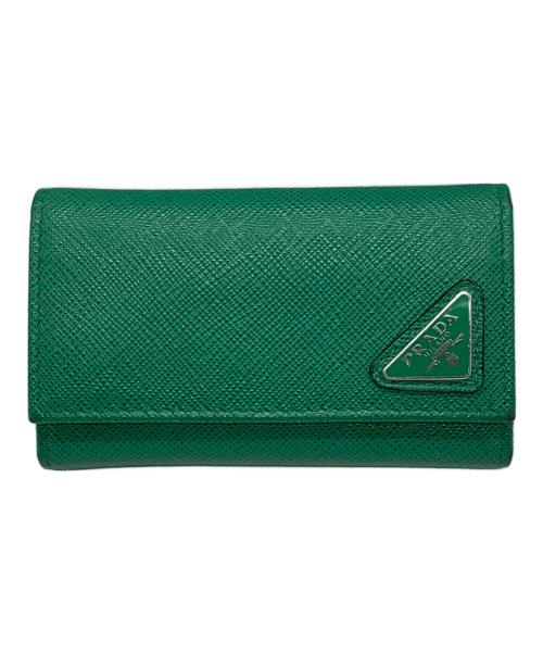 PRADA（プラダ）PRADA (プラダ) サフィアーノトライアングル グリーンの古着・服飾アイテム