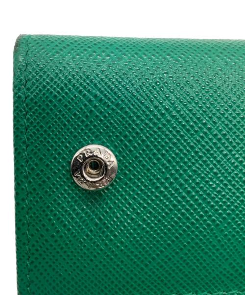 PRADA（プラダ）PRADA (プラダ) サフィアーノトライアングル グリーンの古着・服飾アイテム