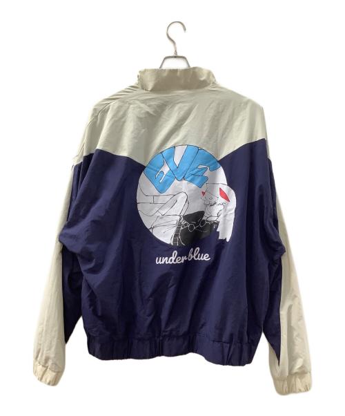 EVE under blue（イブアンダーブルー）EVE under blue (イブアンダーブルー) ナイロンパーカー グレー×ネイビー サイズ:Lの古着・服飾アイテム