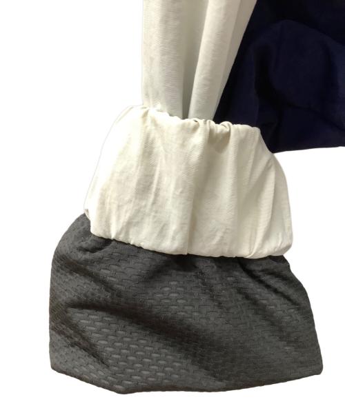 EVE under blue（イブアンダーブルー）EVE under blue (イブアンダーブルー) ナイロンパーカー グレー×ネイビー サイズ:Lの古着・服飾アイテム