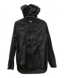 BLACK COMME des GARCONS（ブラックコムデギャルソン）の古着「フーデットシャツ」｜ブラック