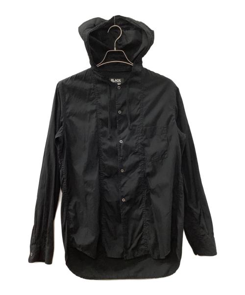 BLACK COMME des GARCONS（ブラックコムデギャルソン）BLACK COMME des GARCONS (ブラックコムデギャルソン) フーデットシャツ ブラック サイズ:Lの古着・服飾アイテム