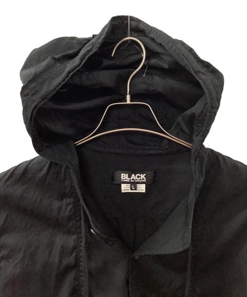 BLACK COMME des GARCONS（ブラックコムデギャルソン）BLACK COMME des GARCONS (ブラックコムデギャルソン) フーデットシャツ ブラック サイズ:Lの古着・服飾アイテム