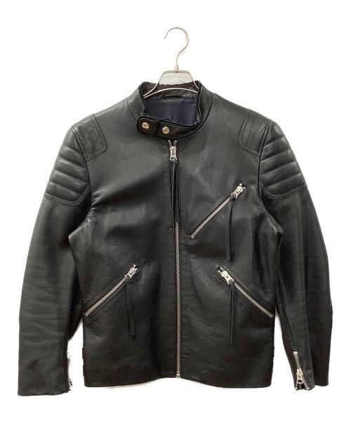 Acne studios（アクネ ストゥディオス）Acne studios (アクネ ストゥディオス) レザーライダースジャケット ブラック サイズ:50の古着・服飾アイテム