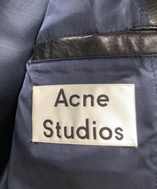 Acne studios（アクネ ストゥディオス）Acne studios (アクネ ストゥディオス) レザーライダースジャケット ブラック サイズ:50の古着・服飾アイテム