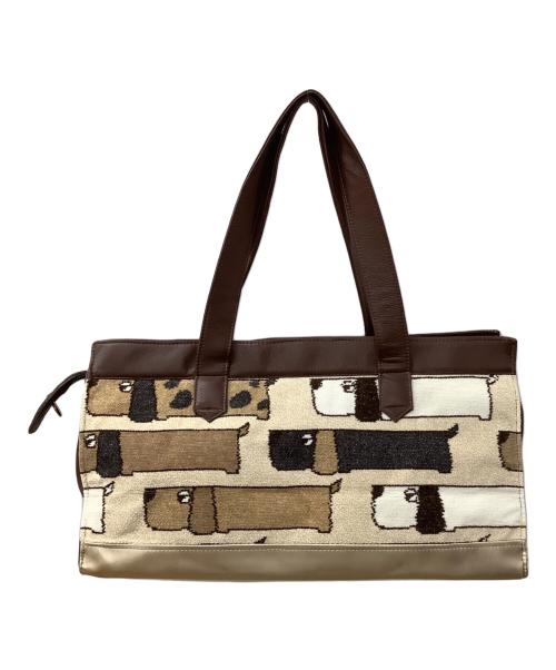 FEILER（フェイラー）FEILER (フェイラー) トートバッグ ブラウン×ベージュの古着・服飾アイテム