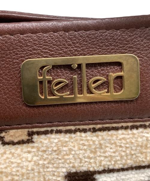 FEILER（フェイラー）FEILER (フェイラー) トートバッグ ブラウン×ベージュの古着・服飾アイテム