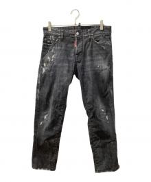 DSQUARED2（ディースクエアード）の古着「デニムパンツ」｜ブラック