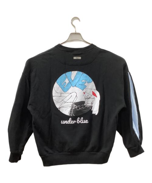 EVE under blue（イブアンダーブルー）EVE under blue (イブアンダーブルー) スウェット ブラック サイズ:Lの古着・服飾アイテム