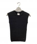 CHANELシャネル）の古着「ノースリーブニット」｜ブラック