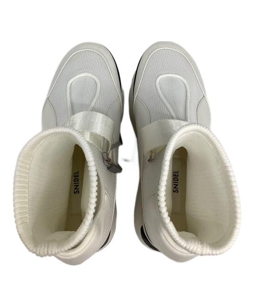 Snidel（スナイデル）Snidel (スナイデル) ベルクロニットスニーカ ホワイト サイズ:Sの古着・服飾アイテム