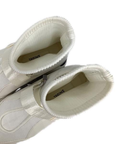 Snidel（スナイデル）Snidel (スナイデル) ベルクロニットスニーカ ホワイト サイズ:Sの古着・服飾アイテム