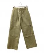 Dickies×RODEO CROWNS WIDE BOWLディッキーズ×ロデオクラウンズワイドボウル）の古着「ダブルニーワークパンツ」｜カーキ