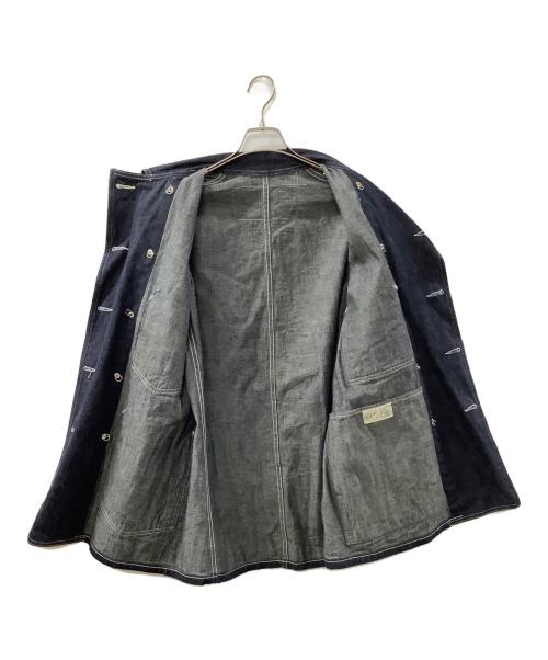 HEADLIGHT（ヘッドライト）HEADLIGHT (ヘッドライト) 9.5oz. SPECIAL WEAVE DENIM DOUBLE BREASTED COAT（カバーオール 9.5oz. デニム ダブルブレストコート） インディゴ サイズ:38の古着・服飾アイテム