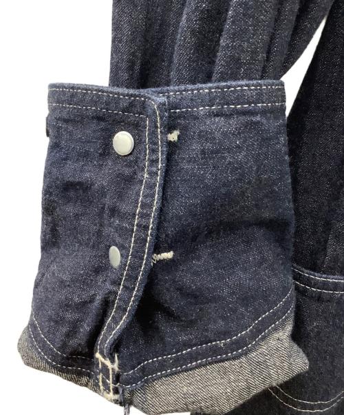HEADLIGHT（ヘッドライト）HEADLIGHT (ヘッドライト) 9.5oz. SPECIAL WEAVE DENIM DOUBLE BREASTED COAT（カバーオール 9.5oz. デニム ダブルブレストコート） インディゴ サイズ:38の古着・服飾アイテム