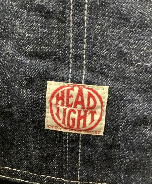 HEADLIGHT（ヘッドライト）HEADLIGHT (ヘッドライト) 9.5oz. SPECIAL WEAVE DENIM DOUBLE BREASTED COAT（カバーオール 9.5oz. デニム ダブルブレストコート） インディゴ サイズ:38の古着・服飾アイテム