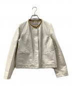 HERMESエルメス）の古着「デニムジャケット」｜ブラウン×ホワイト