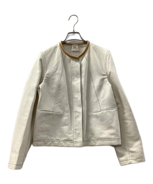 HERMES（エルメス）HERMES (エルメス) デニムジャケット ブラウン×ホワイト サイズ:36の古着・服飾アイテム