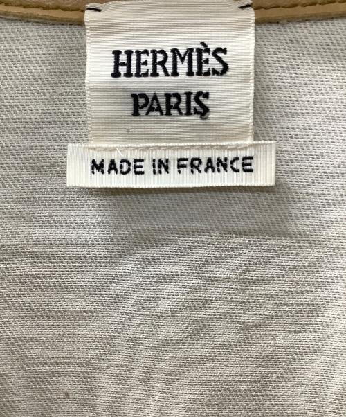 HERMES（エルメス）HERMES (エルメス) デニムジャケット ブラウン×ホワイト サイズ:36の古着・服飾アイテム