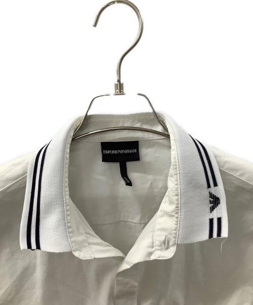 EMPORIO ARMANI（エンポリオアルマーニ）EMPORIO ARMANI (エンポリオアルマーニ) ドレスシャツ ホワイト サイズ:Lの古着・服飾アイテム