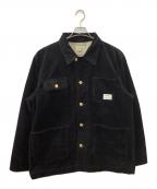 Schottショット）の古着「COUDUROY COVERALL JKT（コーデュロイ カバーオール ジャケット）」｜ブラック