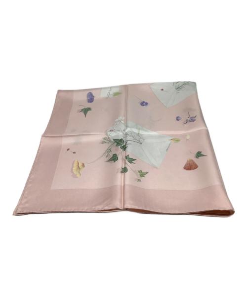 HERMES（エルメス）HERMES (エルメス) カレ90Des fleurs la dire 花の手紙 ピンク 未使用品の古着・服飾アイテム