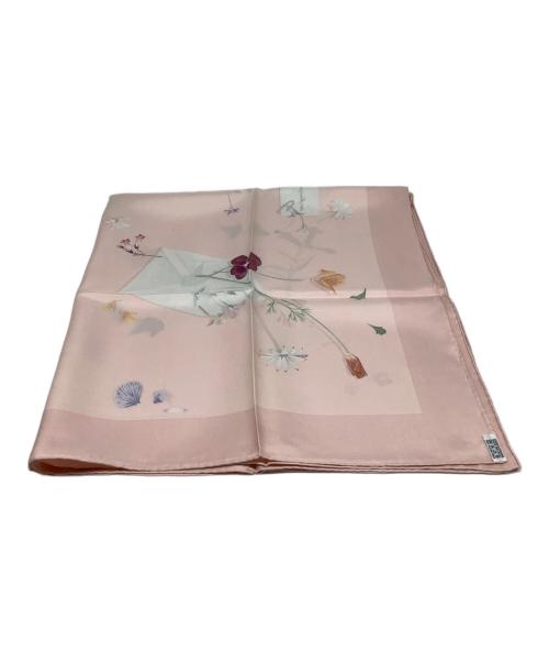 HERMES（エルメス）HERMES (エルメス) カレ90Des fleurs la dire 花の手紙 ピンク 未使用品の古着・服飾アイテム