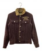 WACKO MARIAワコマリア）の古着「裏地レオパードコーデュロイジャケット」｜ブラウン