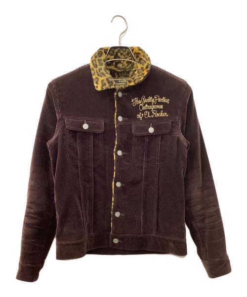 WACKO MARIA（ワコマリア）WACKO MARIA (ワコマリア) 裏地レオパードコーデュロイジャケット ブラウン サイズ:Sの古着・服飾アイテム