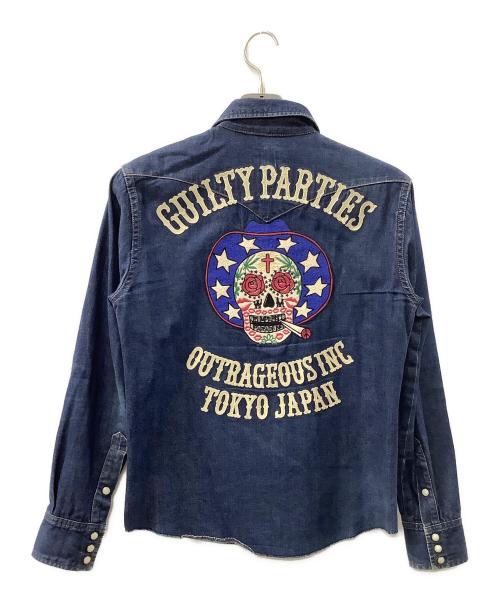 WACKO MARIA（ワコマリア）WACKO MARIA (ワコマリア) 刺繍デニムシャツ インディゴ サイズ:Sの古着・服飾アイテム