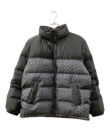★期間限定値下げ中★コーチ COACH ダウンジャケット フード付き 中古・古着通販】COACH (コーチ) ダウンジャケット ブラック サイズ:L