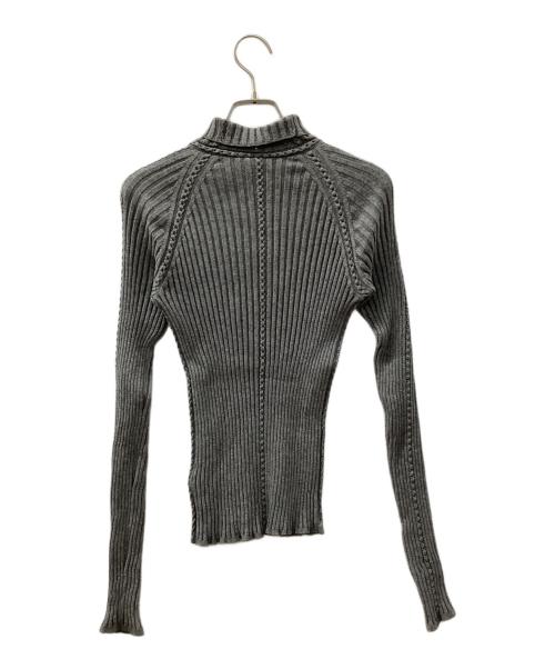 HERMES（エルメス）HERMES (エルメス) 薄手ニット グレー サイズ:38の古着・服飾アイテム