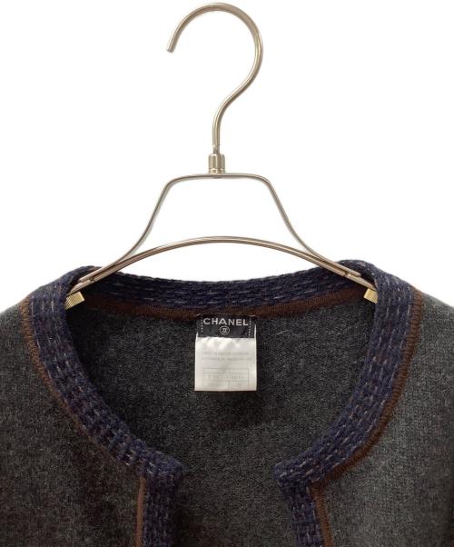 CHANEL（シャネル）CHANEL (シャネル) 薄手カーディガン グレー サイズ:38の古着・服飾アイテム