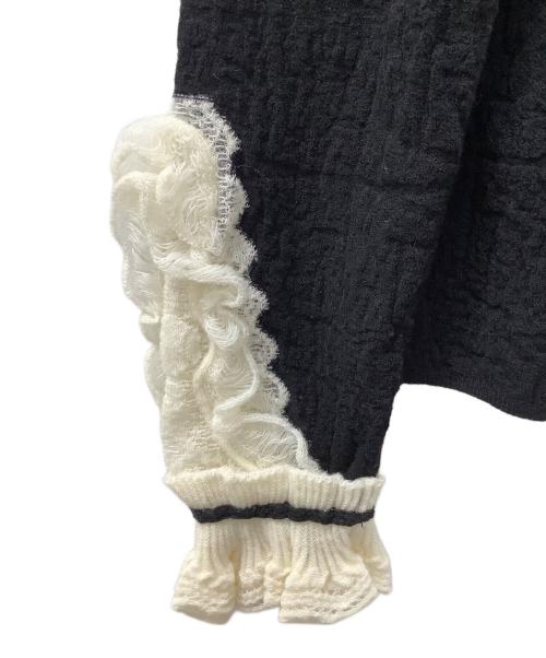 CHANEL（シャネル）CHANEL (シャネル) 薄手ニット ブラック×ホワイト サイズ:38の古着・服飾アイテム