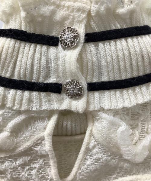 CHANEL（シャネル）CHANEL (シャネル) 薄手ニット ブラック×ホワイト サイズ:38の古着・服飾アイテム