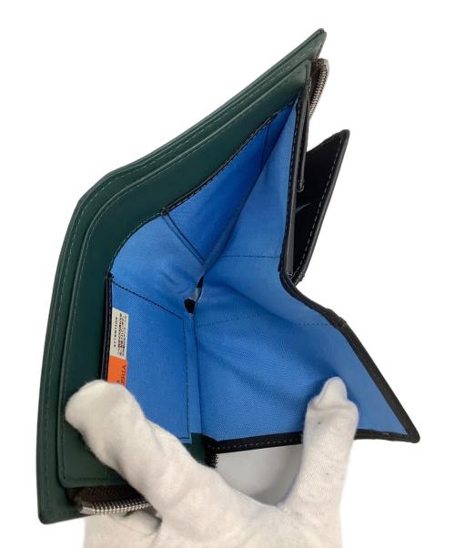 La GALLERIA（ラ・ガレリア）La GALLERIA (ラ・ガレリア) 2つ折り財布 グリーンの古着・服飾アイテム