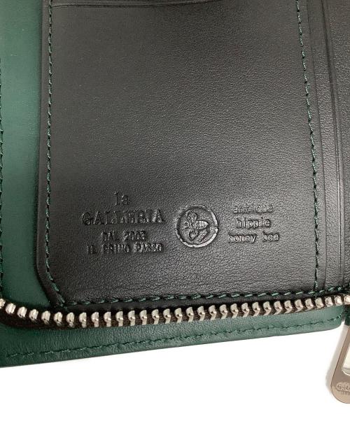 La GALLERIA（ラ・ガレリア）La GALLERIA (ラ・ガレリア) 2つ折り財布 グリーンの古着・服飾アイテム