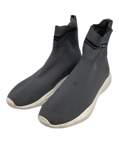 PRADA ソックススニーカー　26.0 37 スニーカー　プラダ　靴 中古・古着通販】PRADA (プラダ) ソックススニーカー グレー サイズ:37